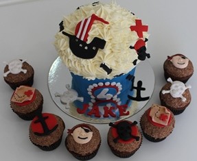 Giant Pirate Cupcake