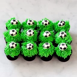 soccer ball petite cupcakes