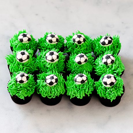 soccer ball petite cupcakes