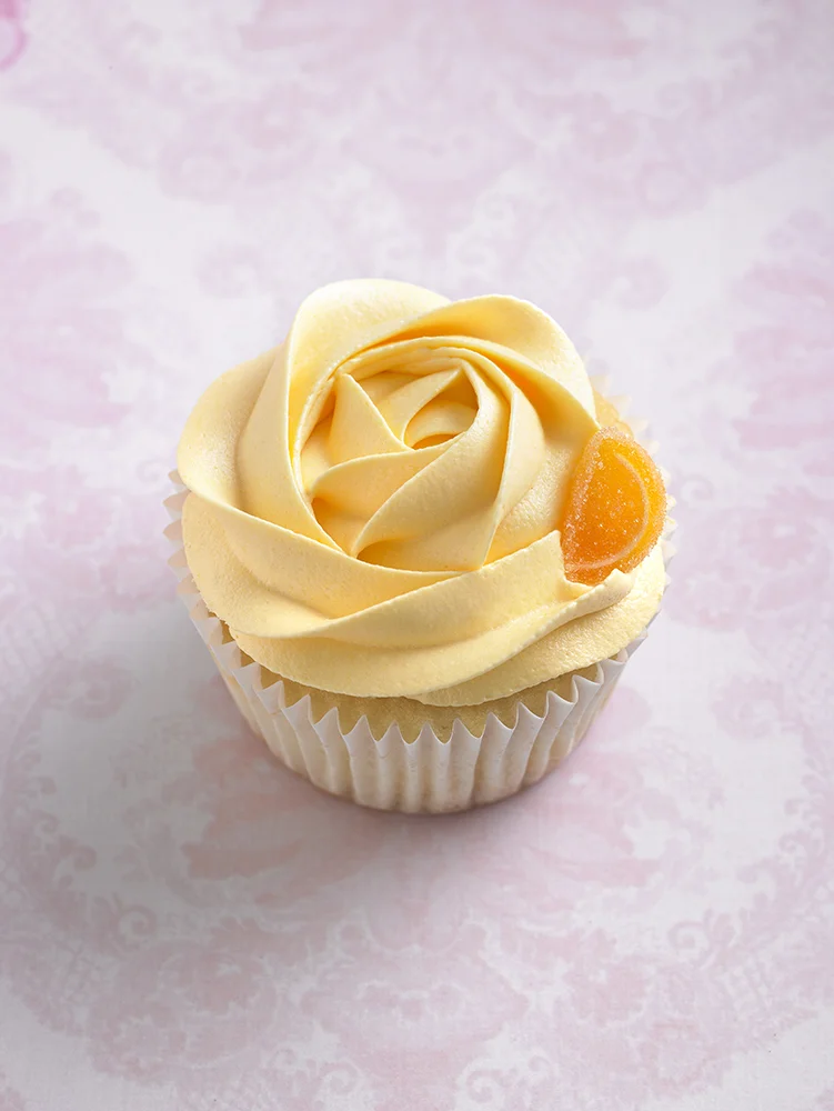 orange mango cupcake