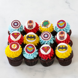 Superhero Mini Cupcakes