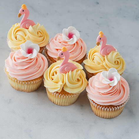 Flamingo cupcakes