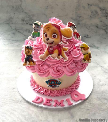 Skye Paw Patrol Giant Cupcake Pink