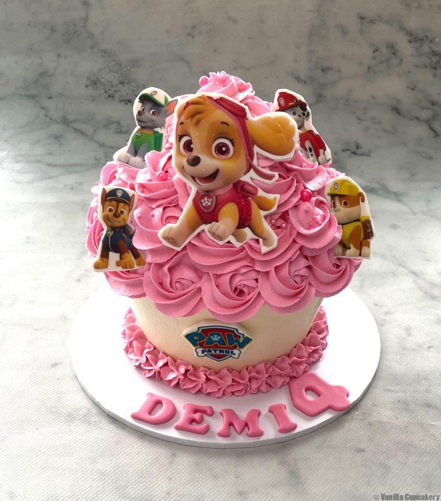 Skye Paw Patrol Giant Cupcake Pink