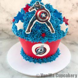 Captain America Giant Cupcake