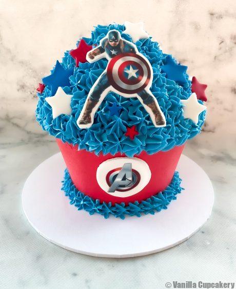 Captain America Giant Cupcake