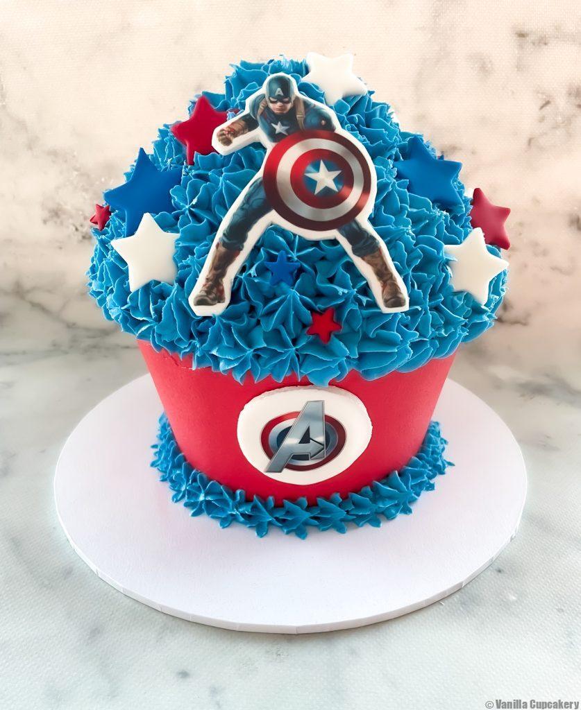 Captain America Giant Cupcake