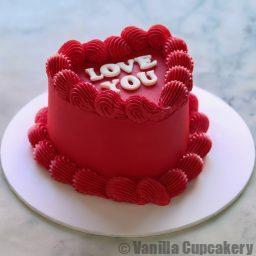 Heart Valentines Cake