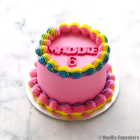 Rainbow retro cake 2