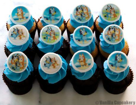 Bluey mini cupcakes