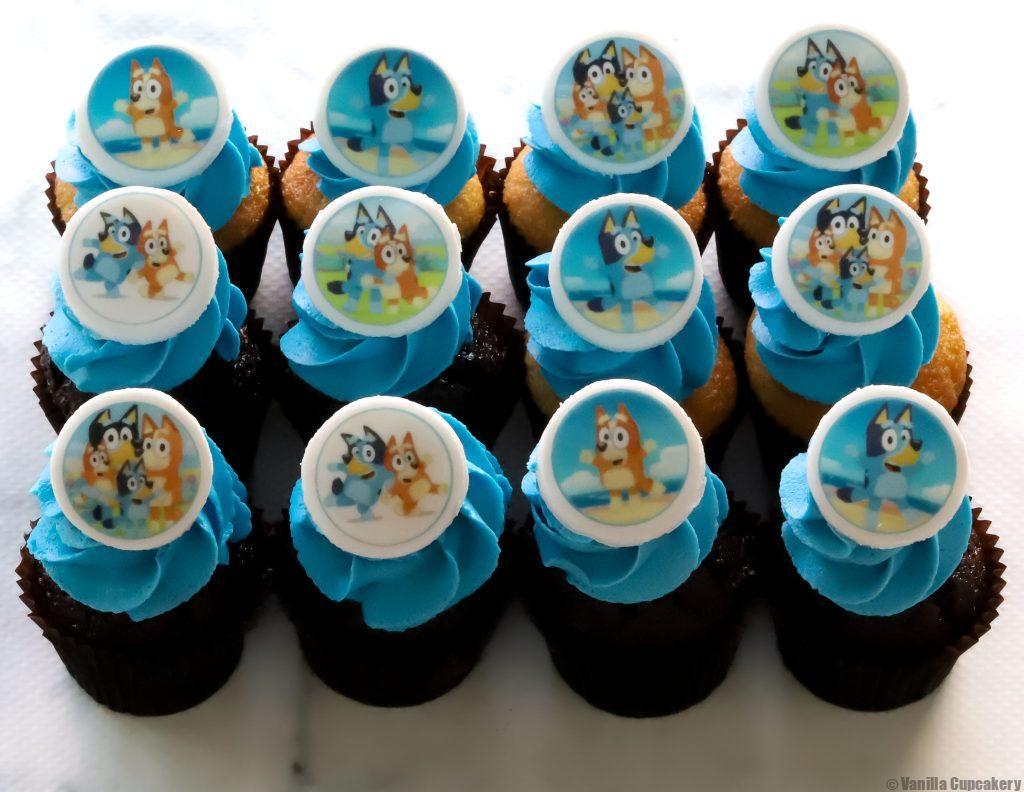 Bluey mini cupcakes