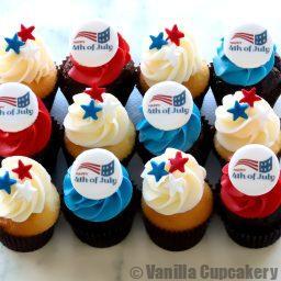July 4th Cupcakes USA