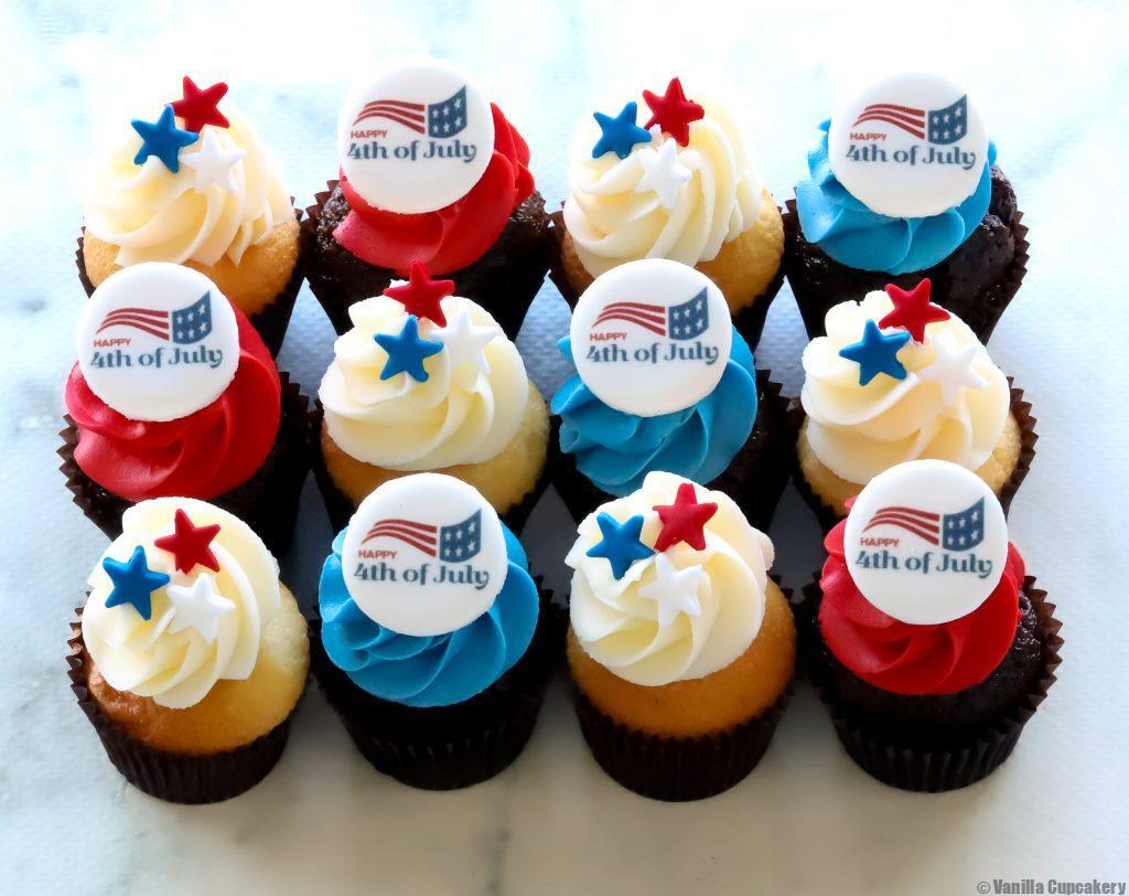 July 4th Cupcakes USA