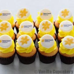 Daffodil Day cupcakes
