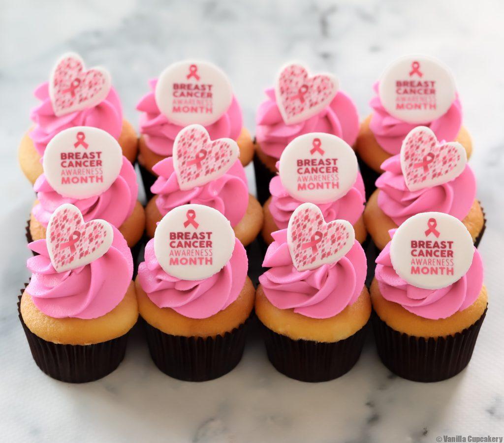 Pink Ribbon Awareness cupcakes mini size